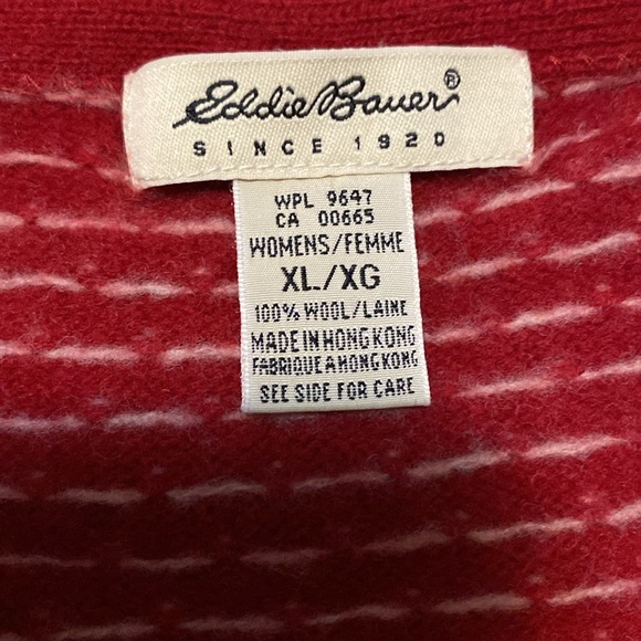 Vintage Eddie Bauer Red Nordic Wool Vest ￼ - Picture 7 of 10